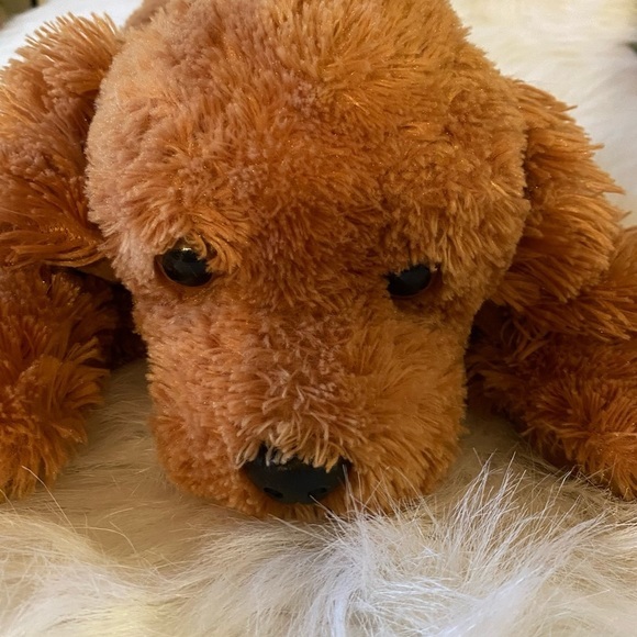 Aurora Plush Brown Dog Stuffed Animal - Picture 2 of 13